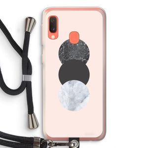Marmeren cirkels: Samsung Galaxy A20e Transparant Hoesje met koord