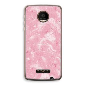 Abstract Painting Pink: Motorola Moto Z Force Transparant Hoesje