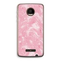 Abstract Painting Pink: Motorola Moto Z Force Transparant Hoesje