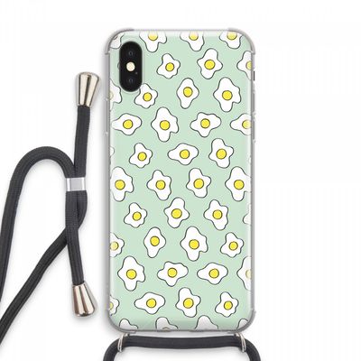 Spiegeleitjes: iPhone XS Max Transparant Hoesje met koord
