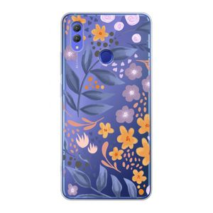 Flowers with blue leaves: Honor Note 10 Transparant Hoesje