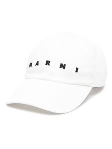 Marni casquette à logo brodé - Blanc