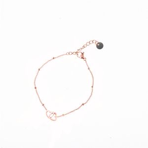 Go Dutch Label Armband met Hartjes Rosé