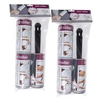 Kledingroller set - 2x - kleefroller - kledingborstel - pluizenroller voor kleding of meubels