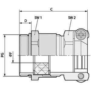 LAPP 52004300 Wartel PG13.5 Messing Messing 25 stuk(s)