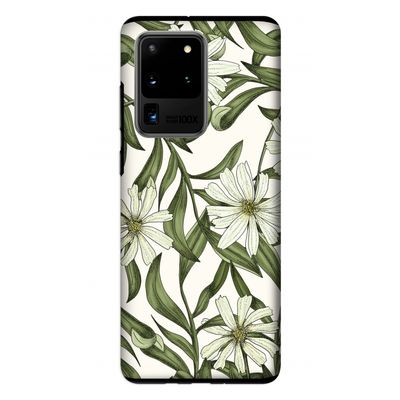 Wit bloemenpatroon: Samsung Galaxy S20 Ultra Tough Case