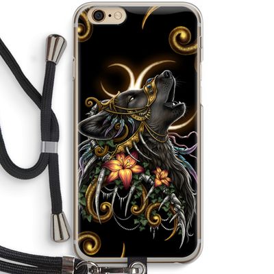 Huilende Wolf: iPhone 6 / 6S Transparant Hoesje met koord
