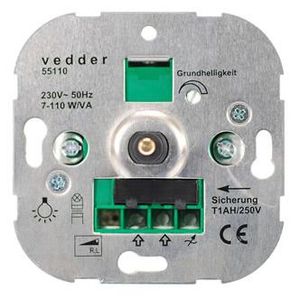 Dimmer LED 7 - 110W voor LV halogeenlampen, spaarlampen en dimbare LED`s Presto-Vedder