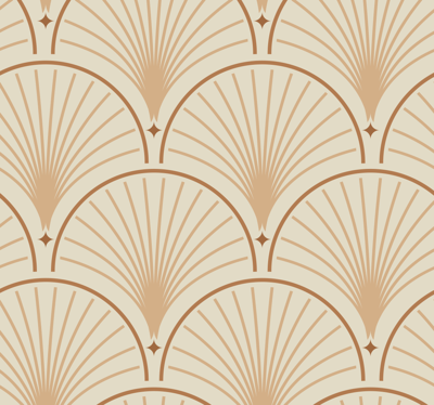 Art-deco patroon klassiek behang
