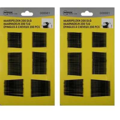 Benson Schuifspeldjes - 400x - zwart - 45 en 55 mm - haarspelden