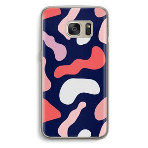 Memphis Shapes Pink: Samsung Galaxy S7 Transparant Hoesje