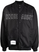 izzue veste bomber matelassée à logo brodé - Noir - thumbnail