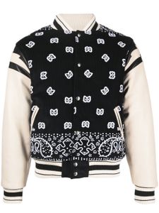 RHUDE veste bomber à imprimé bandana - Noir