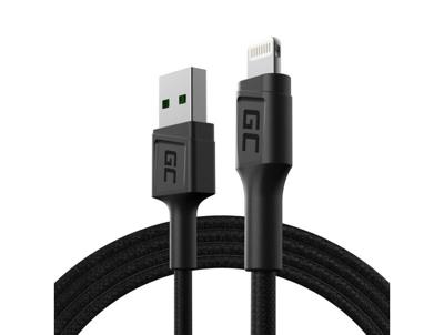Green Cell KABGC21 Lightning-kabel 1,2 m Zwart