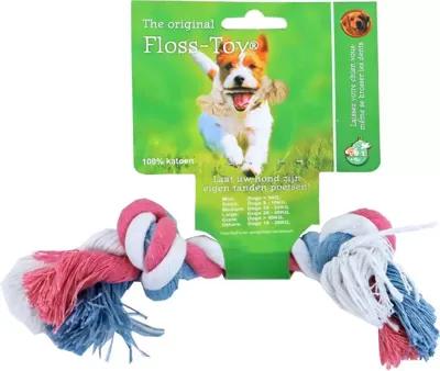 Floss-toy blauw/roze/wit, mini.