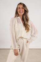 Nukus Rosan Blouse Embroidery Nkf02059 Blouse 17 Off White