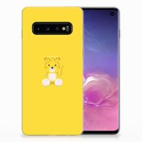 Samsung Galaxy S10 Telefoonhoesje met Naam Baby Leopard