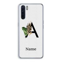 Charcoal Flora: Oppo A91 Transparant Hoesje