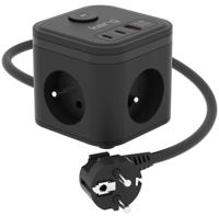 KERG SMART - 3-POOTS STROOMVOEDING + USB-A+USB-C-OPLADER 1,5 M 3×1,5 MM2 H05VV-F 16 A/250 V