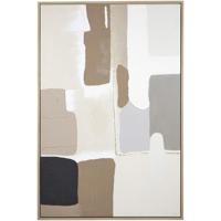 Leen Bakker - Schilderij Nedra Beige - 120x80 Cm - MDF - Bruin#Crème#Beige#Wit - 3.8x80x120 Cm