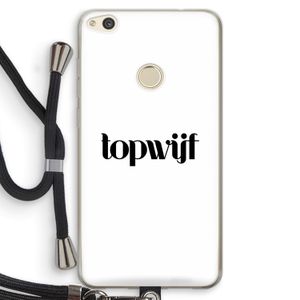 Topwijf Wit: Huawei Ascend P8 Lite (2017) Transparant Hoesje met koord