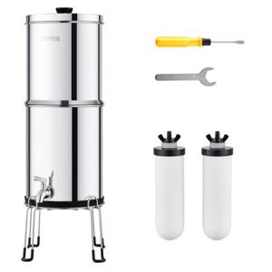 VEVOR zwaartekracht waterfiltersysteem waterfilter 7,8-8,5L keramisch filtermembraan