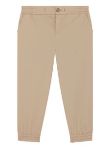 Dolce & Gabbana Kids pantalon à plaque logo - Tons neutres