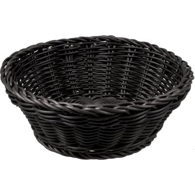 Cosy & Trendy Broodmand - zwart - kunststof - rond - D20 x H8 cm - serveermand