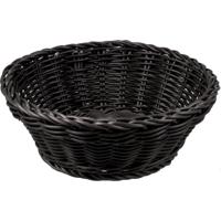 Cosy & Trendy Broodmand - zwart - kunststof - rond - D20 x H8 cm - serveermand