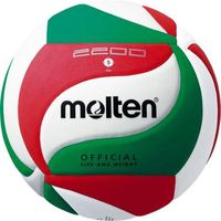 Molten Volleybal V5m2200 Kunstleer Wit/groen/rood Maat 5 - thumbnail