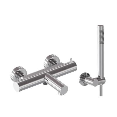 Badthermostaat Combiset MAY Incl. Verstelbare Wandsteun, Doucheslang 125 cm & Staaf Handdouche Chroom