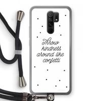 Confetti: Xiaomi Redmi 9 Transparant Hoesje met koord