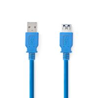 USB 3.0-Kabel | A Male - A Female | 2,0 m | Blauw
