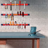 3 Stuks 46cm Magnetische Gereedschapshouder Organizer Rekken Set Metaal Opslag Organizer Bar voor Garage/Werkplaatsen