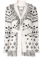 MOTHER cardigan à franges - Blanc