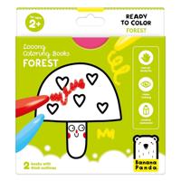 Banana Panda - kleurboekje klaar om het bos te tekenen