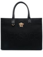 Versace grand sac cabas La Medusa en toile - Noir