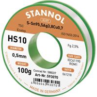 Stannol HS10 2510 Soldeertin, loodvrij Spoel Sn95,5Ag3,8Cu0,7 ROM1 100 g 0.5 mm - thumbnail