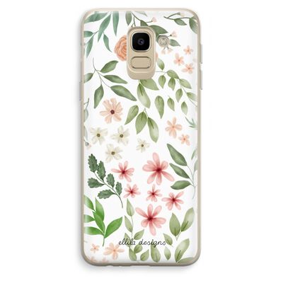 Botanical sweet flower heaven: Samsung Galaxy J6 (2018) Transparant Hoesje