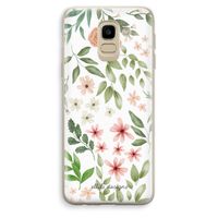 Botanical sweet flower heaven: Samsung Galaxy J6 (2018) Transparant Hoesje