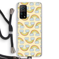 Regenboog: Xiaomi Mi 10T 5G Transparant Hoesje met koord Regenboog: Xiaomi Mi 10T 5G Transparant Hoesje met koord
