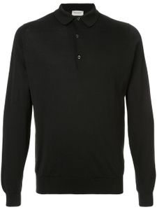 John Smedley polo à manches longues - Noir