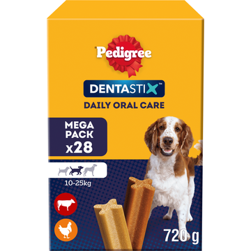 Pedigree Dentastix Medium Kauwstaaf Gebitsverzorgende Hondensnack 28 Stuks bij Jumbo