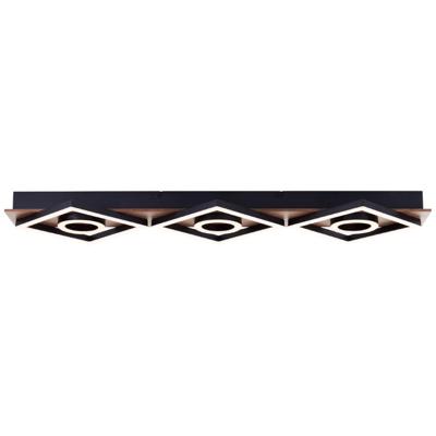 Brilliant Plafondlamp zwart met houtMaureen 88cm - G80113/76