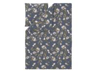 LIVARNO Satijnen dekbedovertrek 140 x 200 cm (Bloemen/grijs)