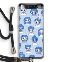 Gezichtjes: Samsung Galaxy A80 Transparant Hoesje met koord Gezichtjes: Samsung Galaxy A80 Transparant Hoesje met koord