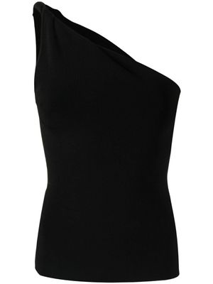 Galvan London haut sans manches à design à une épaule - Noir