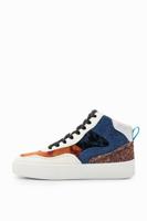 Middelhoge sneakers met patch - MATERIAL FINISHES - 40 - thumbnail