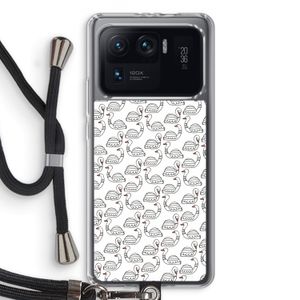 Zwanen: Xiaomi Mi 11 Ultra Transparant Hoesje met koord
