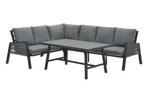 Loungeset Garden Impressions Andrea- hoekbank en tafel - grijs- - Aluminium- Garden Impressions